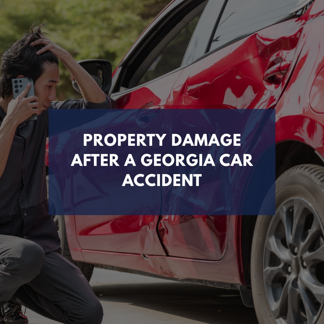 car driver on the phone outside a wrecked car
