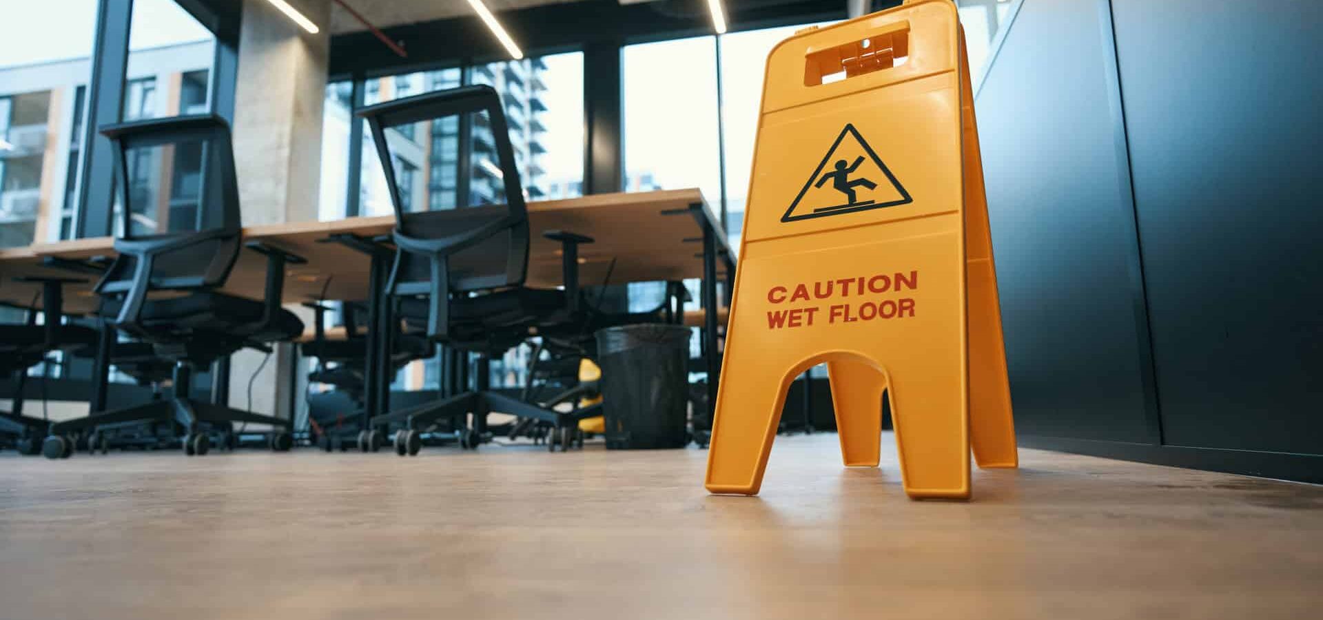 warning sign caution wet floors